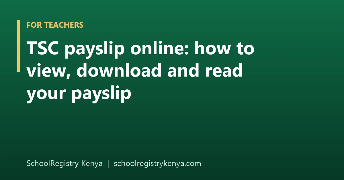 A teacher checking a TSC payslip on a phone