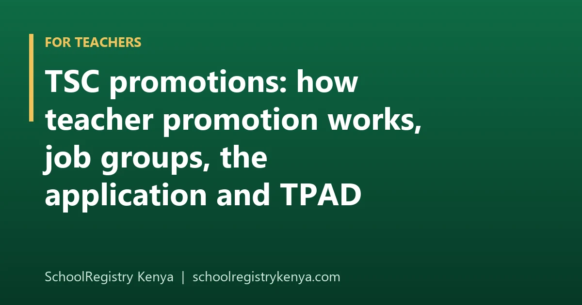 Teacher reading TSC promotion guidelines for 2026